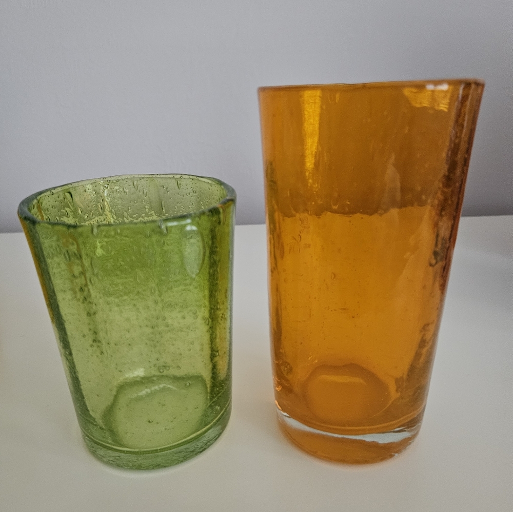 Multicolor Handblown Bubble Glasses | Set of 6 - Picture 8 of 9